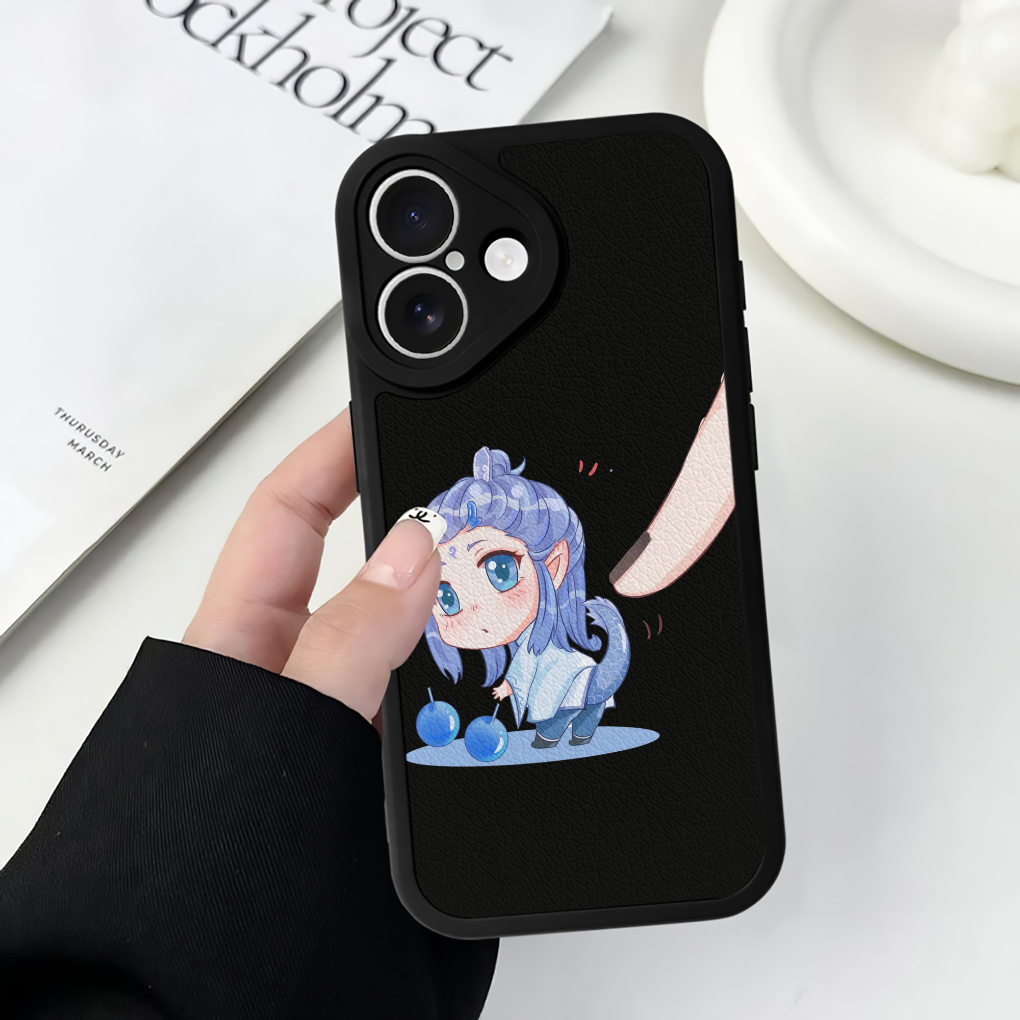 （画像用） Ne Zha 2 ナタ 魔童の大暴れ 【iPhone 16シリーズ対応】シリコンスマホケース（レザー調） 材質：シリコン